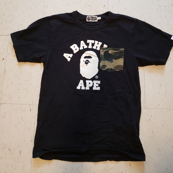 Other - A bathing ape college pocket tee